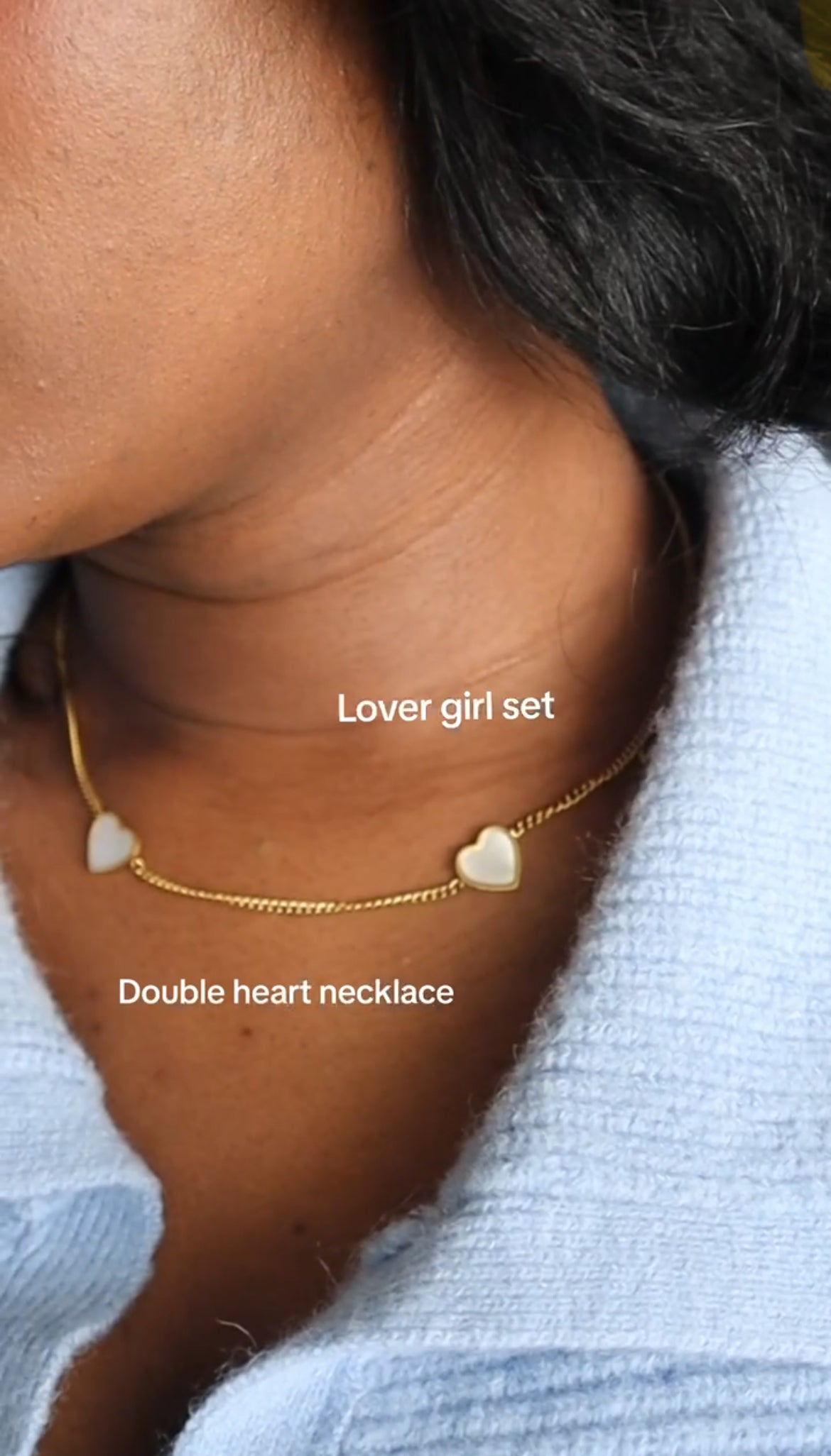 Lover Girl - Double heart necklace
