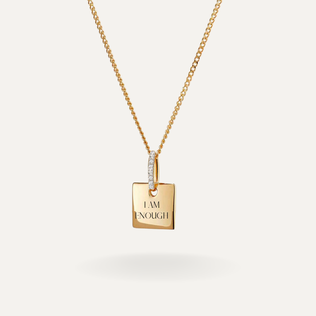 I AM ENOUGH GOLD NECKLACE