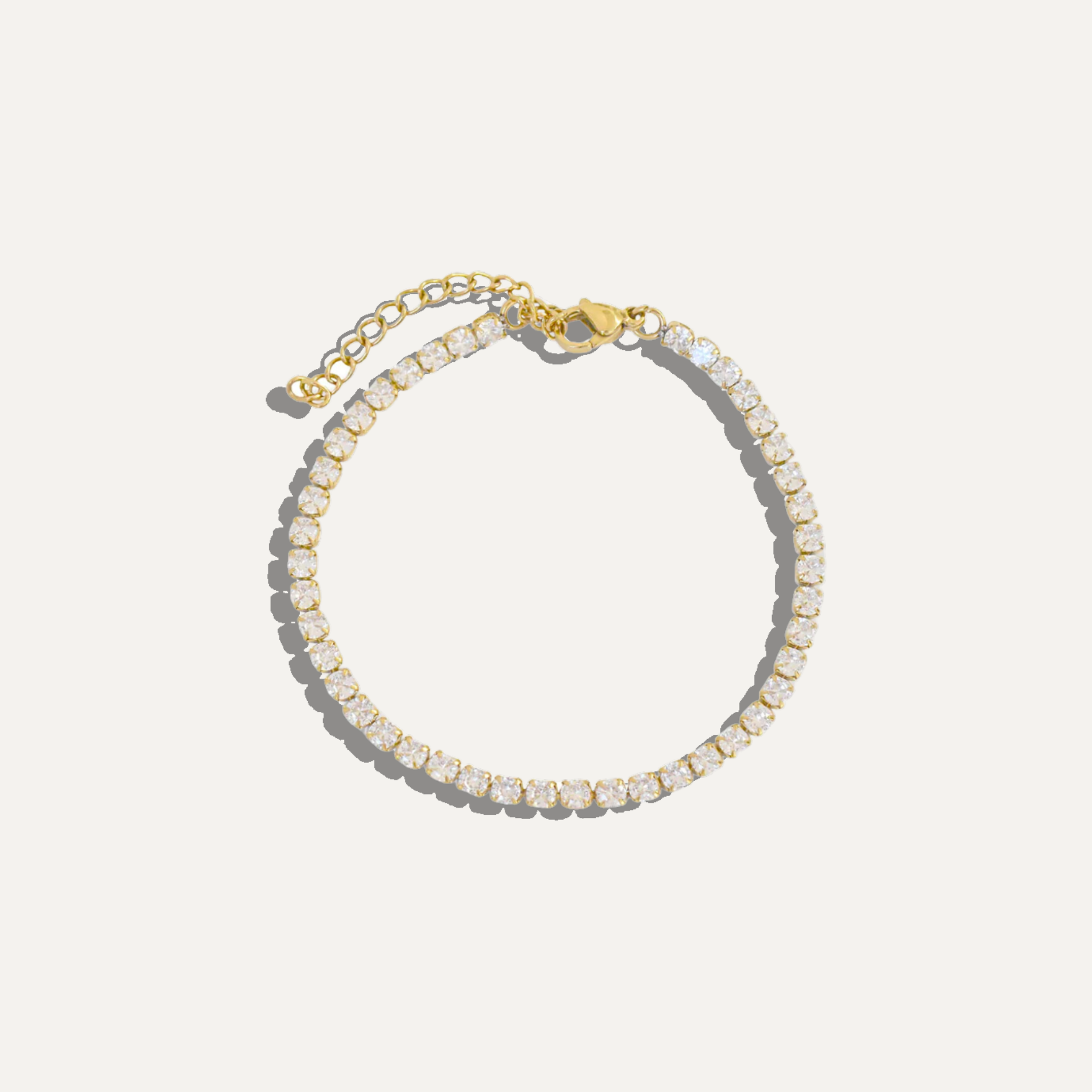 Cubic zirconia Gold Filled Tennis Bracelet